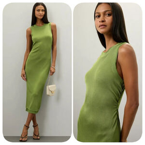 Atlein Collective Knit Green Midi Dress Sz L